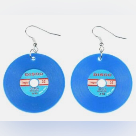 Vinyl Record Earrings also tree ornaments!!! NWOT - Picture 1 of 4